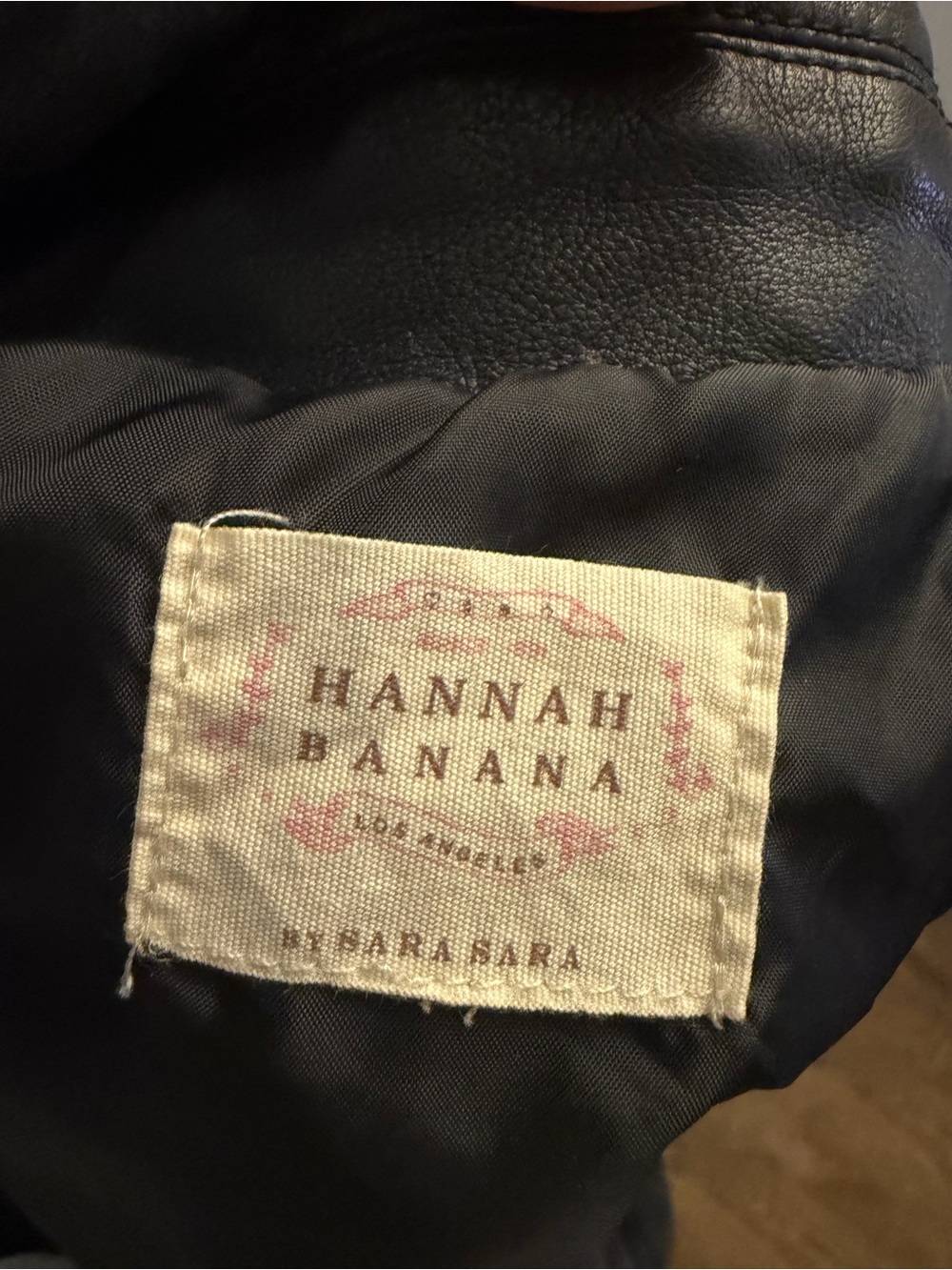 Hannah Banana Girls Butterfly Faux Leather Moto Jacket Black Estimated Size 5 - Picture 11 of 13